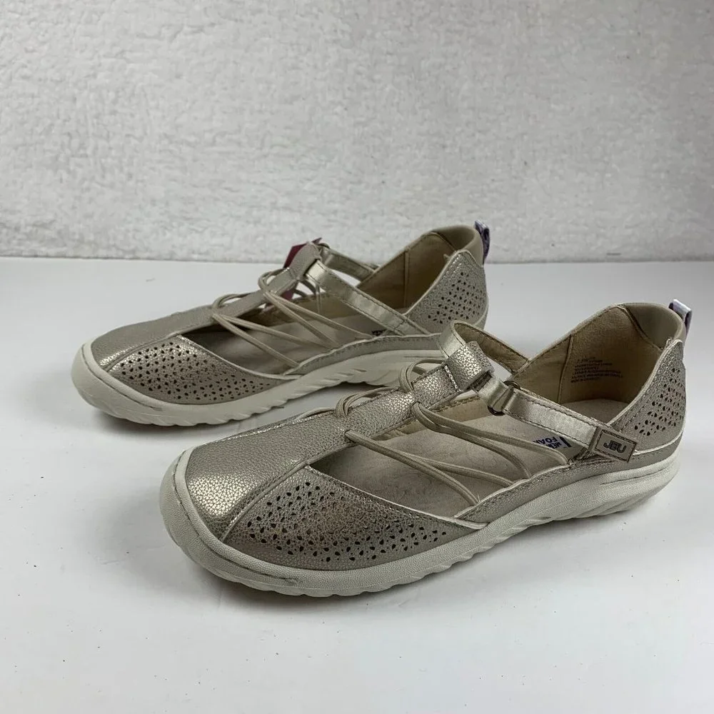 JBU by Jambu Fig B1FIG68 Casual Perforated Shoes Women's Sz 7.5W Champagne S0135